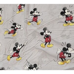 Pottery Barn Kids DISNEY Mickey Mouse Gray Blue Organic Duvet Cover Twin 68x86